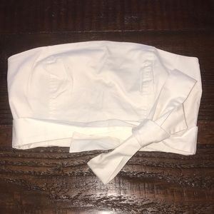 Dressy Zipper crop top with front bow